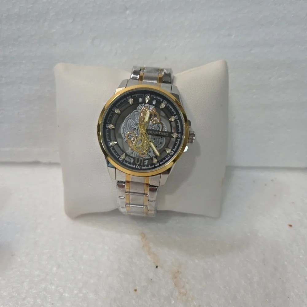 Binbond Gold and Silver See True Watch Quartz